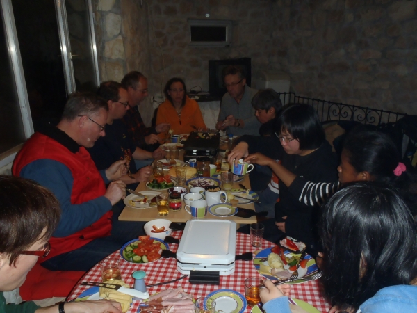Abendessen Raclette in Kroatien 2013
