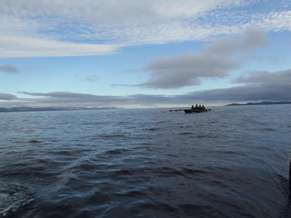 Ruderboot auf der Barentssee 2012
