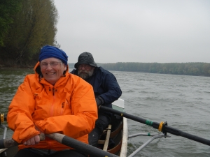 Wawa und Bente im Regen Donau 2014