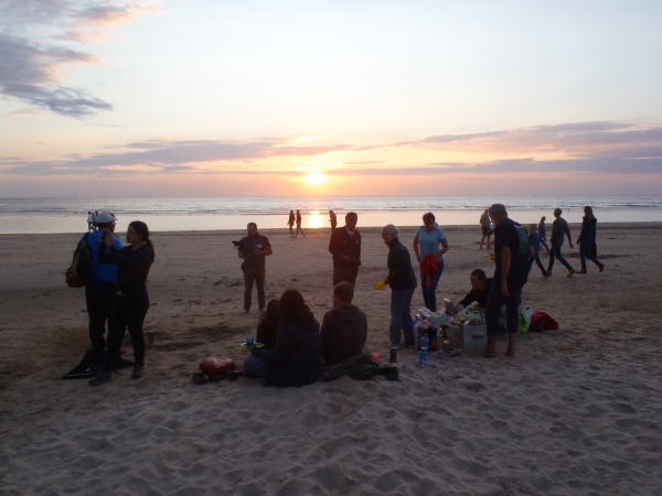 Abendessen am Strand der Nordsee 2017