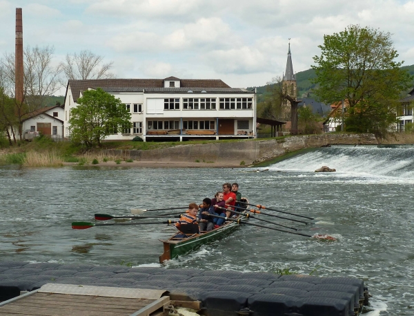 Ablegen vor dem Wehr Werra 2015