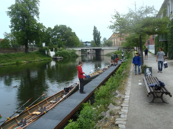 Anlegen beim Restaurant Malabar in Brandenburg 2014