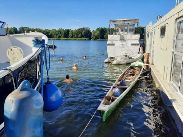 Baden im Yachthafen Muellrose Spreewald 2020