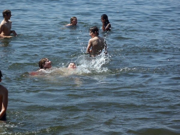 Badepause ruderer am Peetzsee 2013