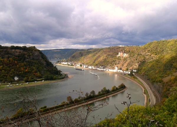 Blick von der Lorelei Rheinwanderfahrt 2011