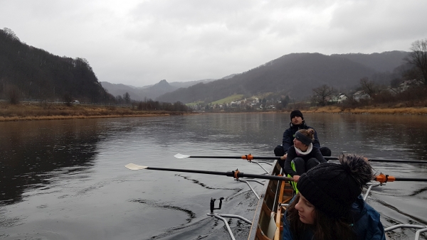 Elb Sandsteingebirge Ruderboot Tschechien 2019