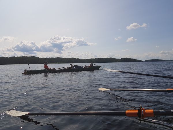 Gepaecktransporter auf dem Saimaa 2019