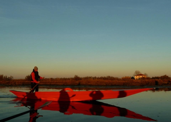 Gondel auf der Lagune Venedig 2012