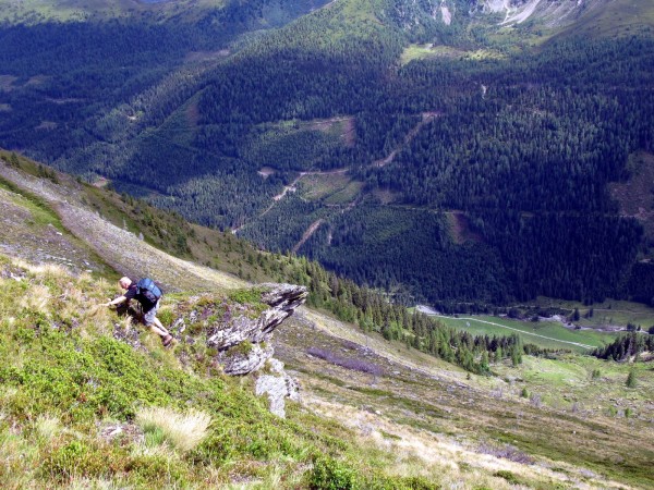 Jochen klettert an der Klippe Loipoldhof 2011