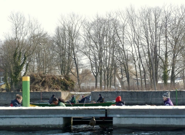 Ketzin am Steg im Schnee Maerz 2013