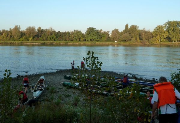 Kiesbank in Kehl Rhein 2011