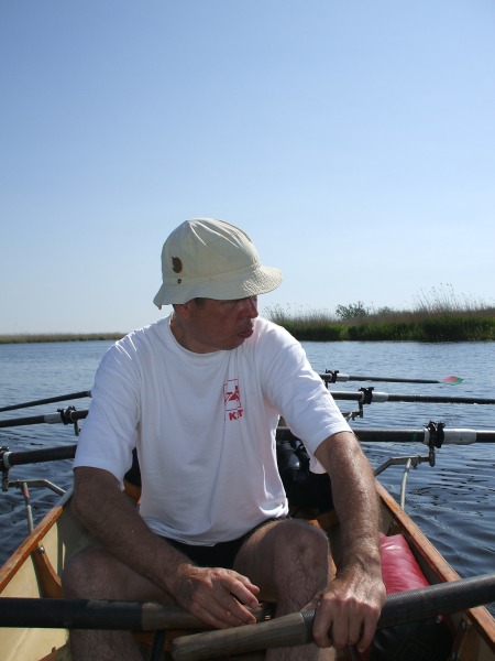 Lui beim Rudern auf der Peene