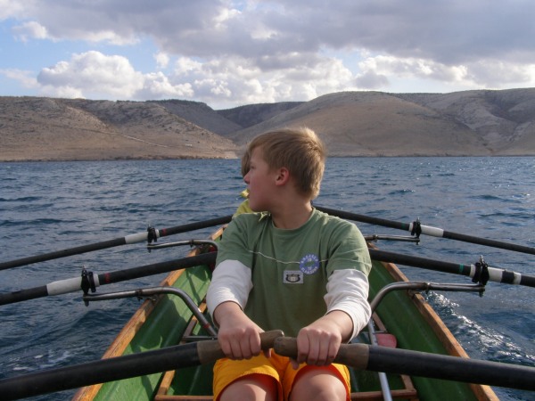 Patrick vor der Mondlandschaft