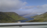 Regenbogen ueber Mageroya Porsangenfjord 2012