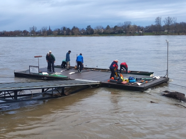 Ruderboot Bonn Februar 2024