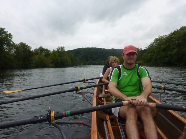 Ruderboot auf der Ruhr 2013