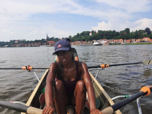 Ruderboot vor Lauenburg 2021