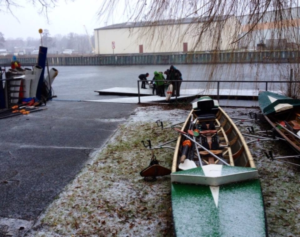 Ruderboote RC KST im Graupelschauer bei Hevella 2014