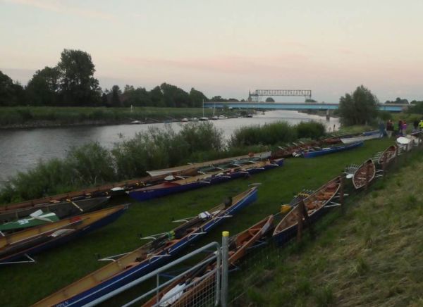 Ruderboote beim Oste Marathon 2017