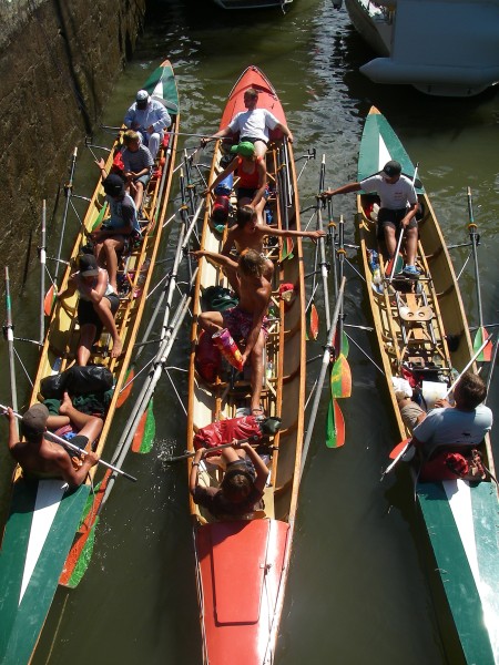 Ruderboote in Gotakanal Schleuse Sw08