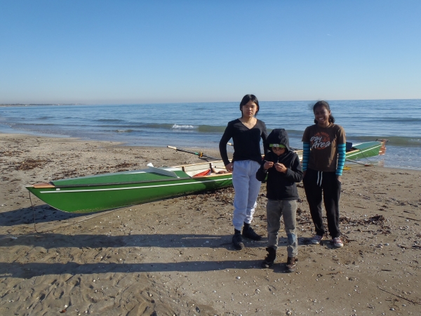 Ruderer am Strand bei Punta Sabbioni Venedig 2012