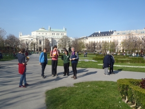 Ruderer im Buergergarten in Wien 2015