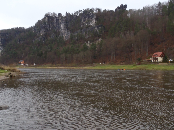 Ruderer vor der Bastei 2015