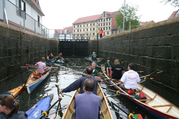 Schleuse Eschwege Ruderboote WM2010