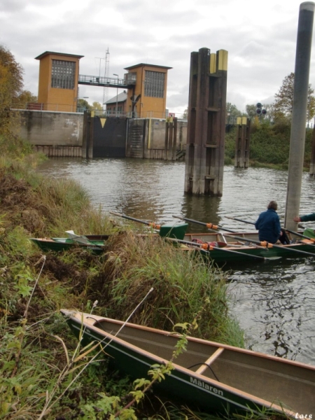 Schleuse Parey Elbe Herbst 2016