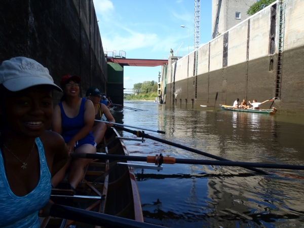 Schleuse Zeran mit ganz wenig Wasser 2015