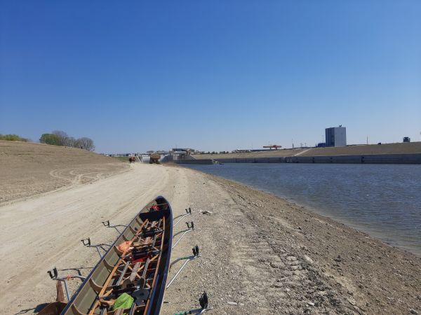 Schleuse am Ende der Mossoni Donau 2022