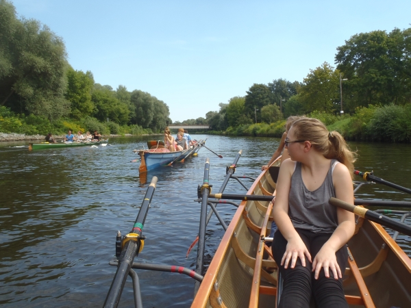 Schulerruderer Kant Gymnasium Teltow auf den Teltowkanal 2013