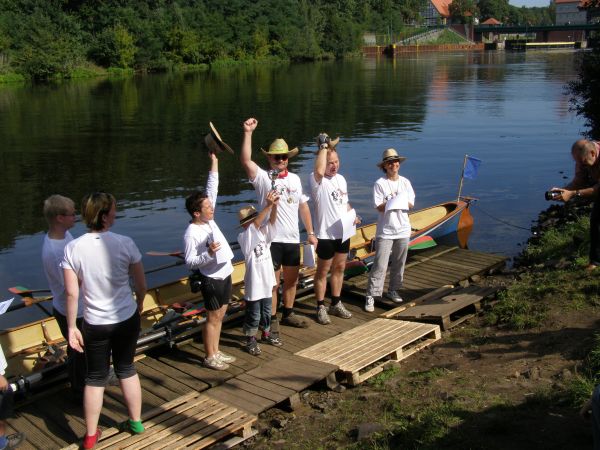 Siegerehrung Lessing Welle Drachenbootrudercup Kleinmachnow 2010