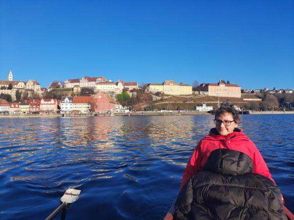 Simone am Steuer Meersburg Silvester 2021