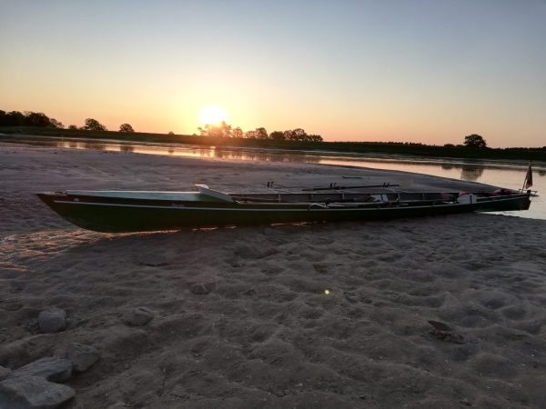 Sonnenaufgang an der Elbe Marathon Havel-Elbe 2023