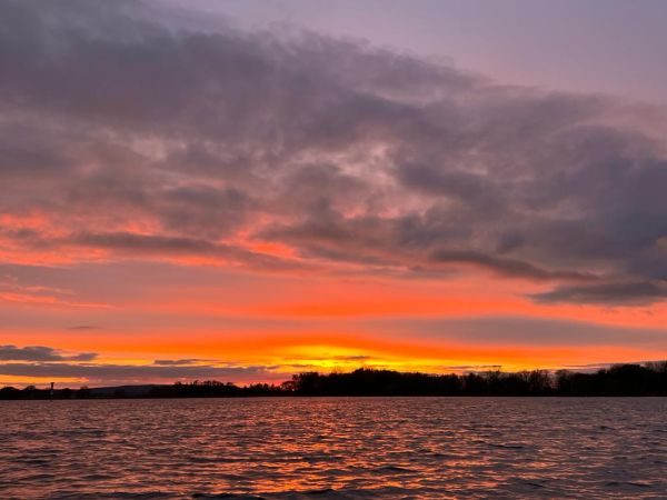 Sonnenuntergang am Trebbelsee Ketzin Herbst 2022