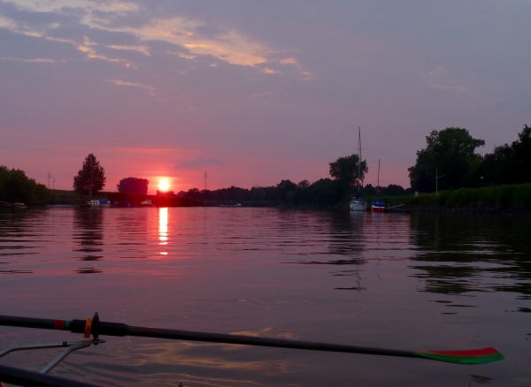 Sonnenuntergang an der Oste 2015