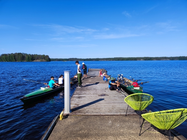 Start der Ruderboote in Puumala 2023