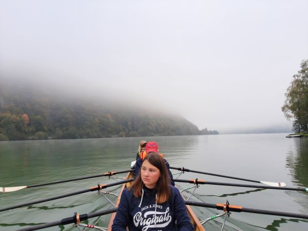 Start im Nebel in Kasten Donau 2021