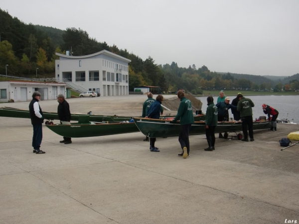 Staumauer Orlik Boot umkarren Moldau 2016
