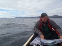 Uwe liest Karte Porsangenfjord 2012 Uwe liest Karte Porsangenfjord 2012