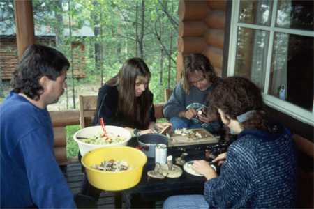 abendessen mit frischen pilzen Saimaa