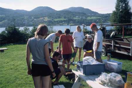 abendessen am Geirangerfjord