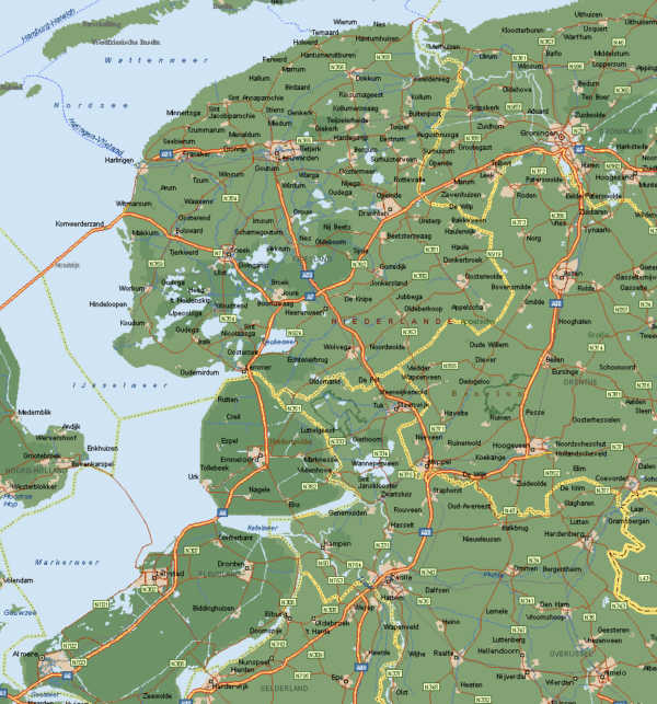 Gewässerkarte Holland