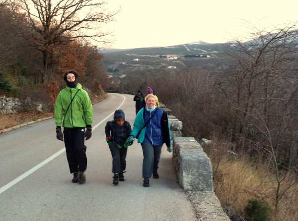 fussmarsch im sturm kroatien 2014