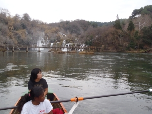 krka wasserfaelle mit dem ruderboot kroatien 2013