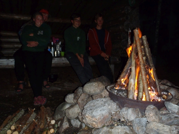 lagerfeuer hiekkaniemi finnland 2016