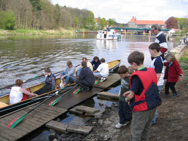 Schleuse Kleinmachnow Ruderboot