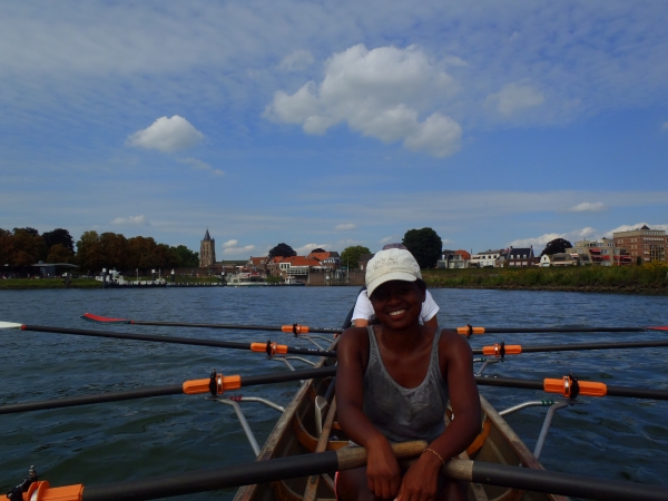 vor der Schleuse Gorinchem Maas 2017