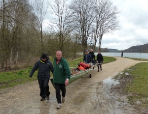 wanderrudern mit bootswagen donau 2015